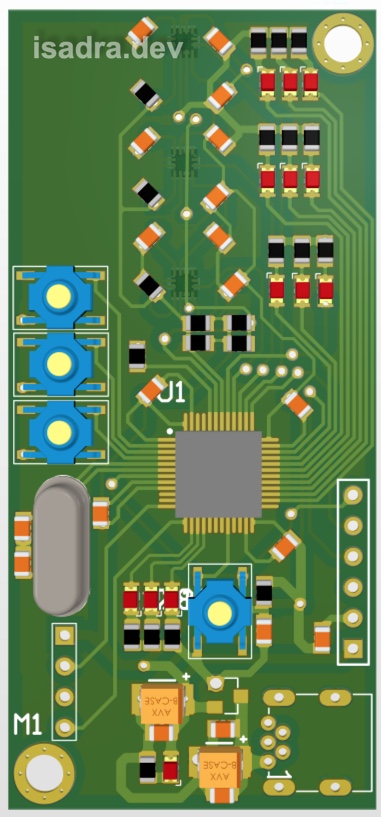 This board was designed to test Magnet Localization after implanting Magnet inside Person's Hand - feedback through LEDs